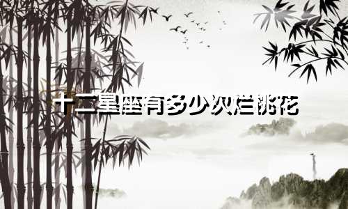 十二星座有多少次烂桃花