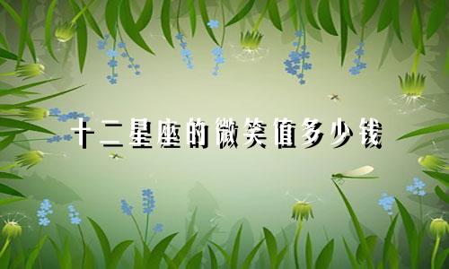 十二星座的微笑值多少钱