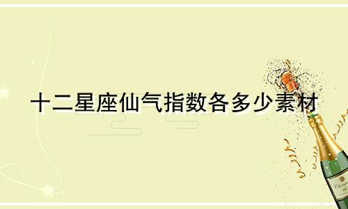 十二星座仙气指数各多少素材