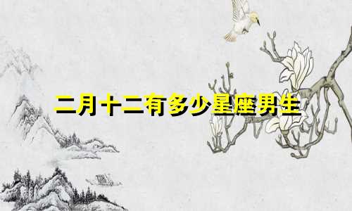 二月十二有多少星座男生