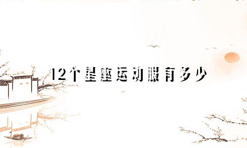 12个星座运动服有多少