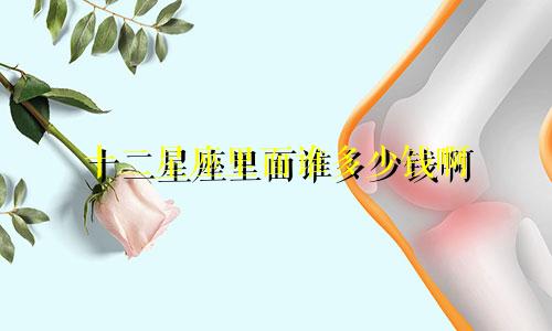 十二星座里面谁多少钱啊