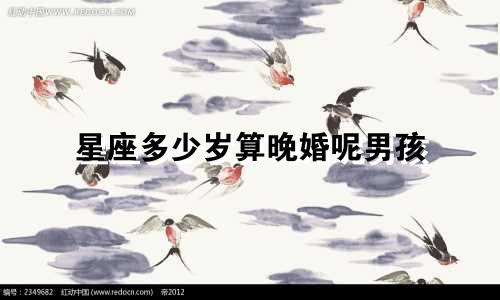 星座多少岁算晚婚呢男孩
