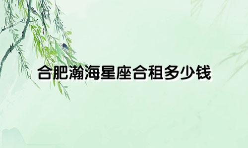 合肥瀚海星座合租多少钱