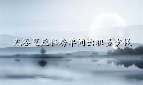 光谷星座租房单间出租多少钱