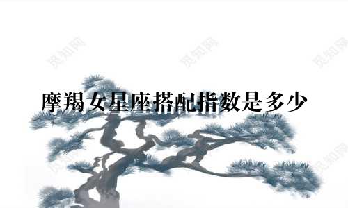 摩羯女星座搭配指数是多少