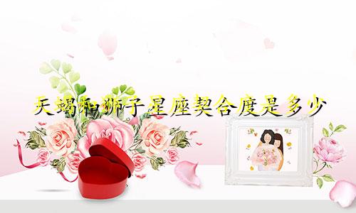 天蝎和狮子星座契合度是多少