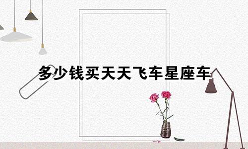 多少钱买天天飞车星座车