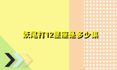 妖尾打12星座是多少集
