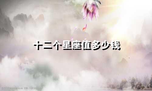 十二个星座值多少钱