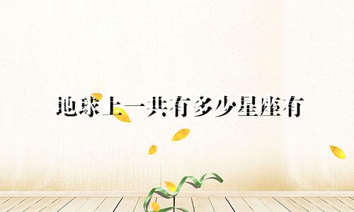 地球上一共有多少星座有