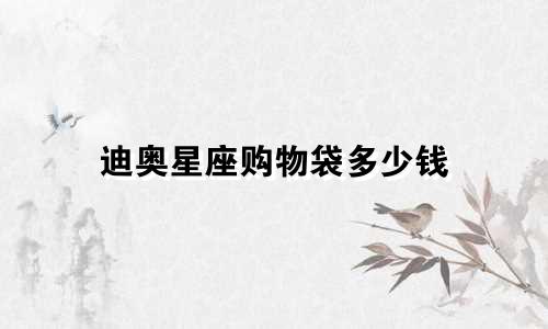 迪奥星座购物袋多少钱