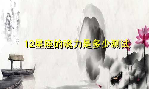 12星座的魂力是多少测试