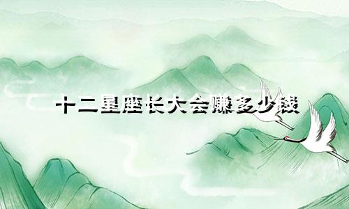 十二星座长大会赚多少钱