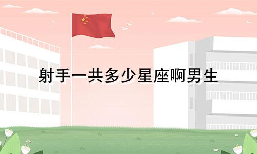 射手一共多少星座啊男生