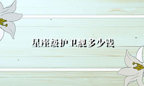 星座级护卫舰多少钱