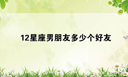 12星座男朋友多少个好友