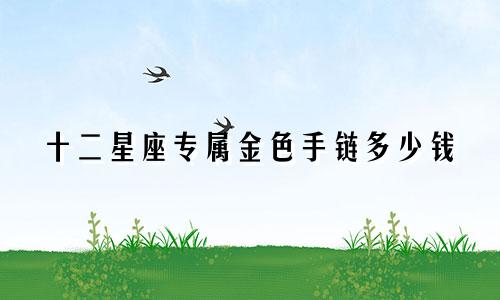 十二星座专属金色手链多少钱
