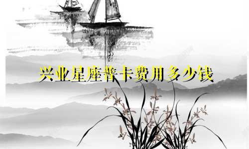 兴业星座普卡费用多少钱