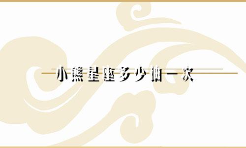 小熊星座多少抽一次