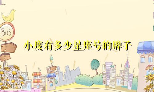 小度有多少星座号的牌子