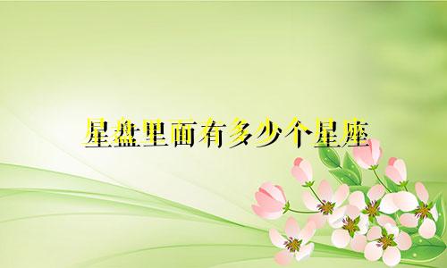星盘里面有多少个星座