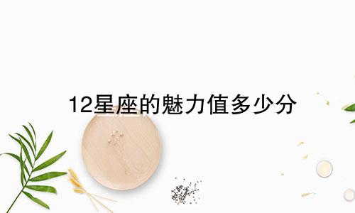 12星座的魅力值多少分