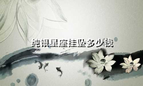 纯银星座挂坠多少钱