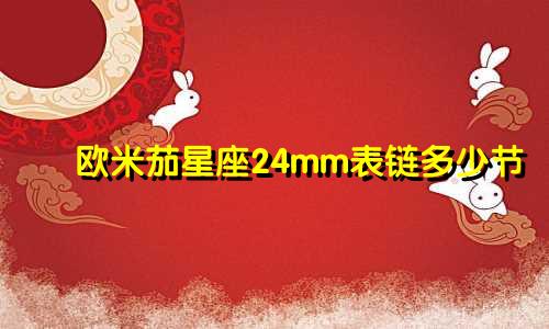 欧米茄星座24mm表链多少节