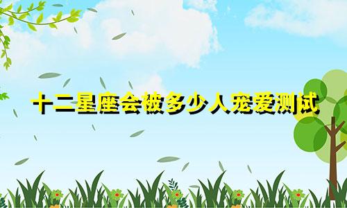 十二星座会被多少人宠爱测试