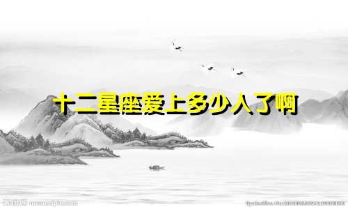 十二星座爱上多少人了啊