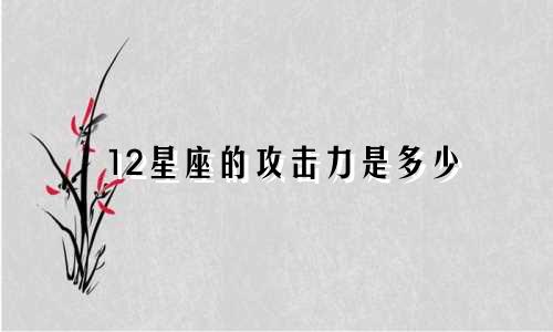 12星座的攻击力是多少