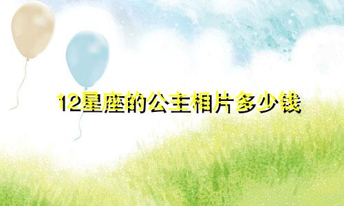 12星座的公主相片多少钱