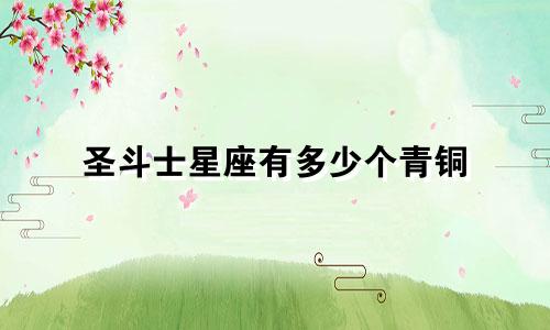圣斗士星座有多少个青铜