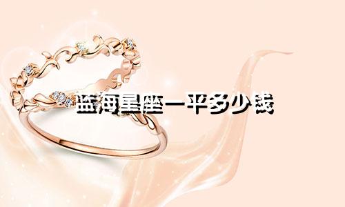 蓝海星座一平多少钱