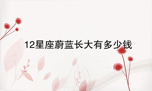 12星座蔚蓝长大有多少钱