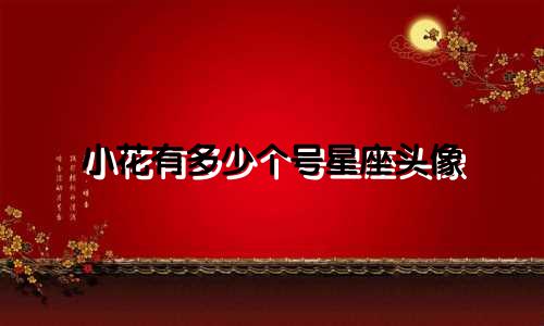 小花有多少个号星座头像