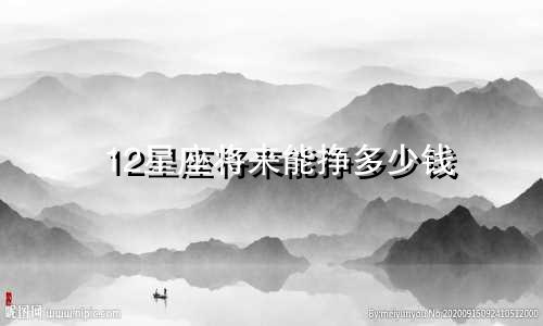 12星座将来能挣多少钱