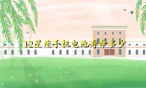 12星座手机电池寿命多少