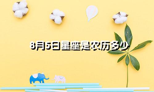 8月5日星座是农历多少