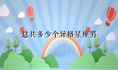 总共多少个异格星座男