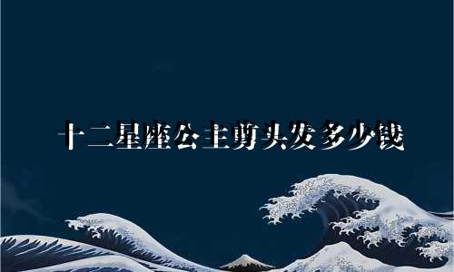 十二星座公主剪头发多少钱
