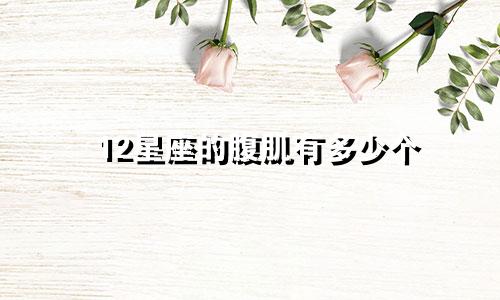 12星座的腹肌有多少个