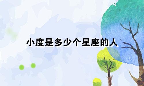 小度是多少个星座的人