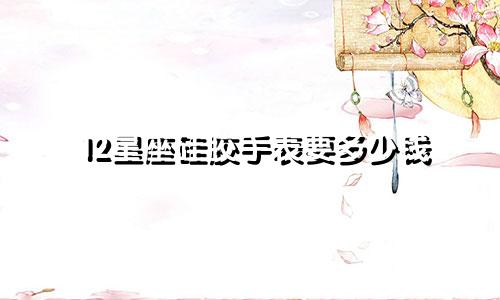 12星座硅胶手表要多少钱