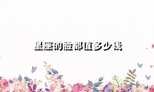 星座的脸都值多少钱