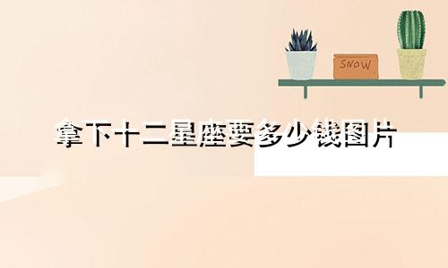 拿下十二星座要多少钱图片