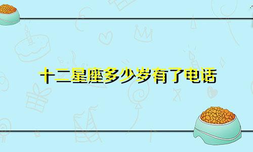 十二星座多少岁有了电话