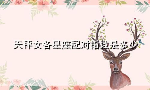 天秤女各星座配对指数是多少