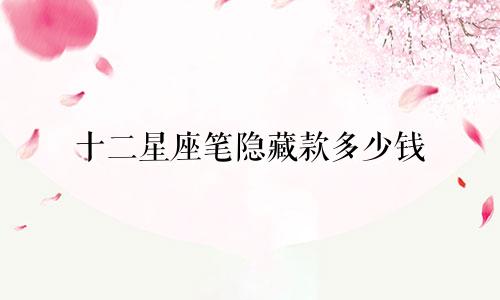 十二星座笔隐藏款多少钱